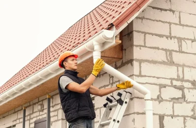 Pose et remplacement de gouttières à Lieoux